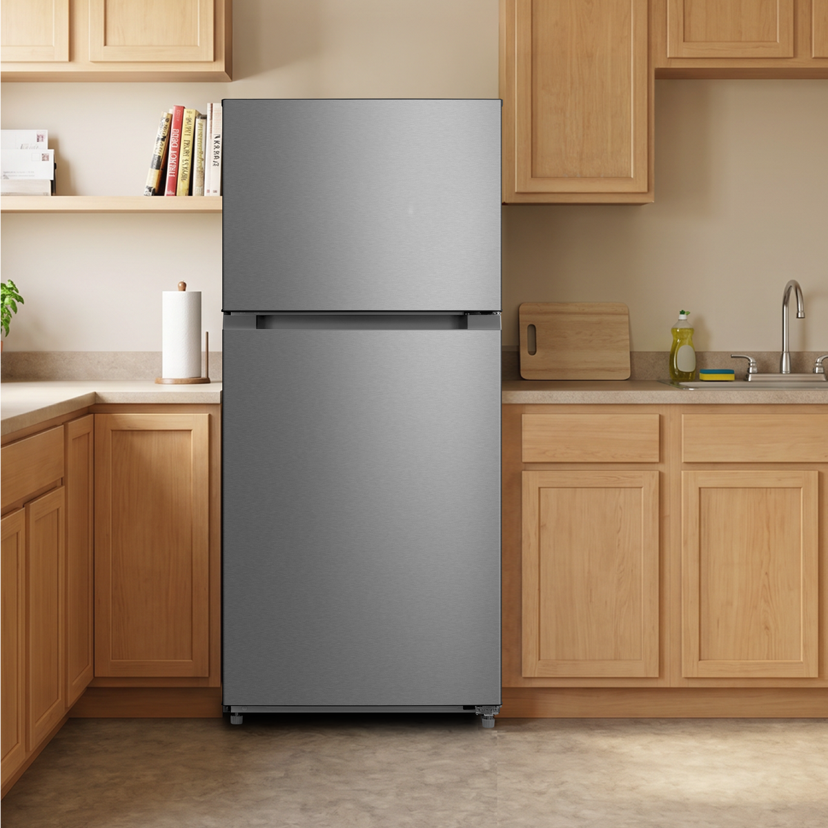 Element 18.1 cu. ft. Top Freezer Refrigerator – Stainless Steel, ENERGY STAR