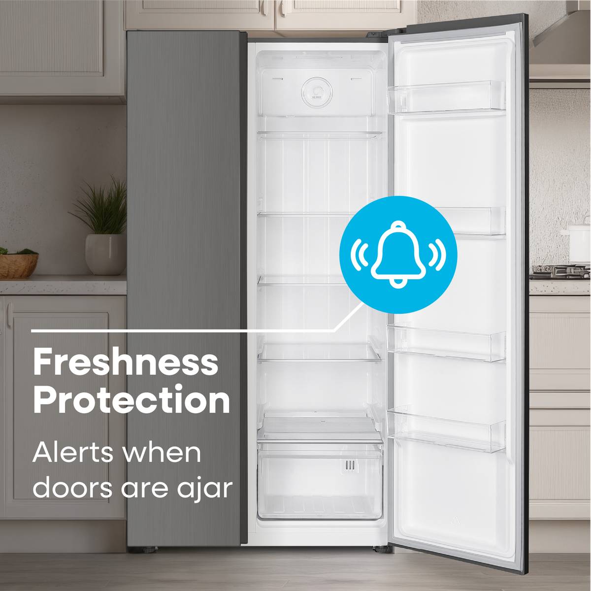 Element 21.4 cu. ft. Side-by-Side Refrigerator – Stainless Steel