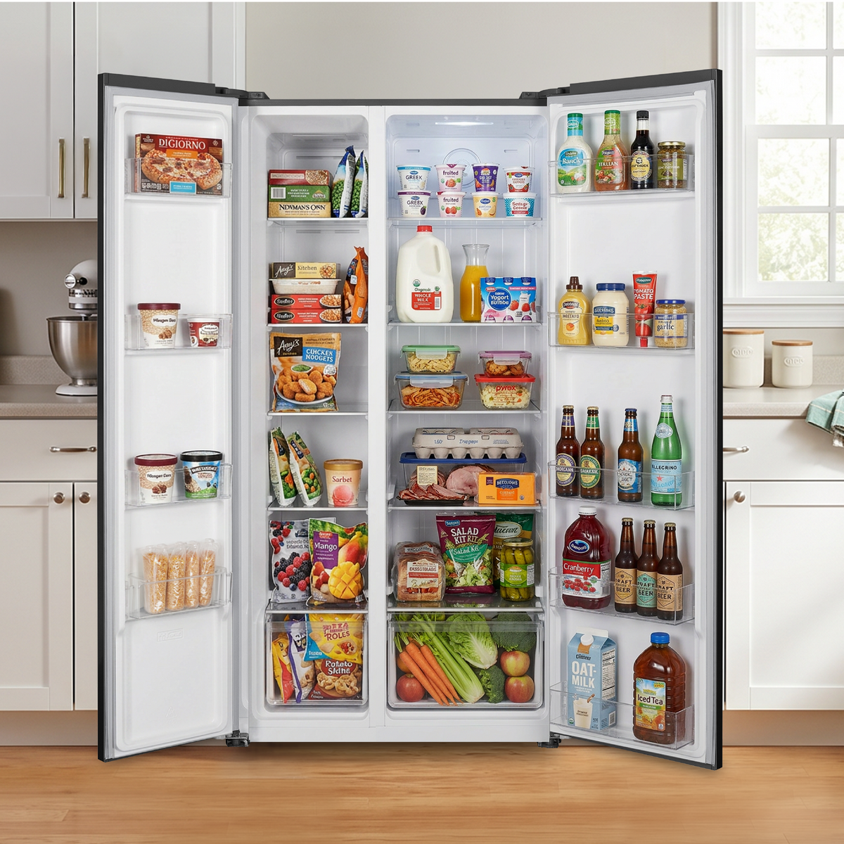 Element 21.4 cu. ft. Side-by-Side Refrigerator – Stainless Steel