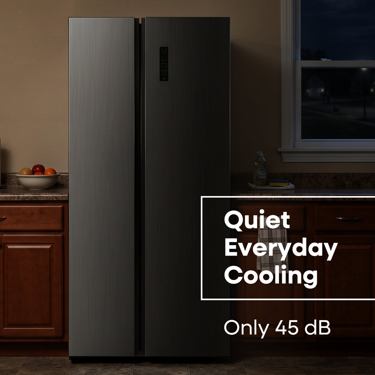 Element 21.4 cu. ft. Side-by-Side Refrigerator – Stainless Steel