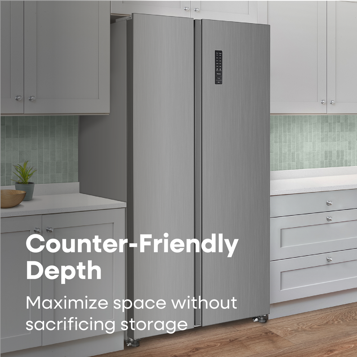 Element 21.4 cu. ft. Side-by-Side Refrigerator – Stainless Steel