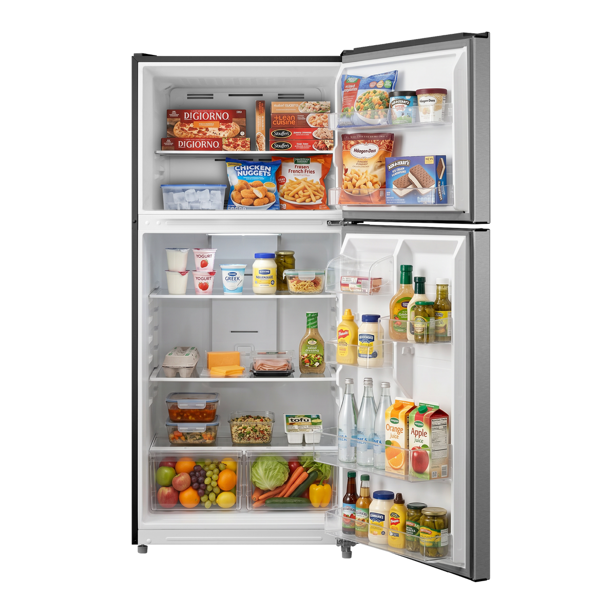 Element 18.1 cu. ft. Top Freezer Refrigerator – Stainless Steel, ENERGY STAR