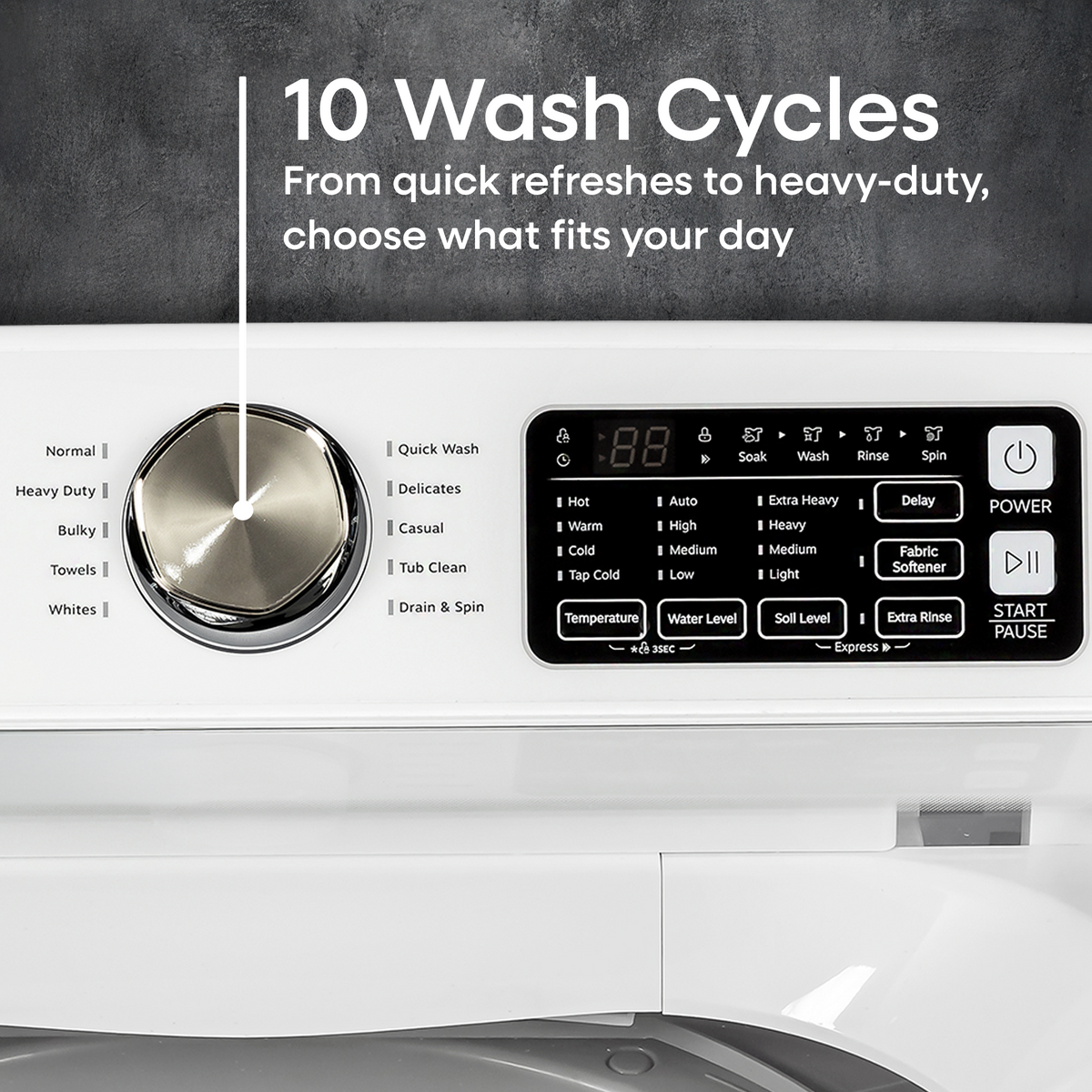 Element 4.1 cu. ft. Top Load Washer with Hose – White (EATW4125EW)