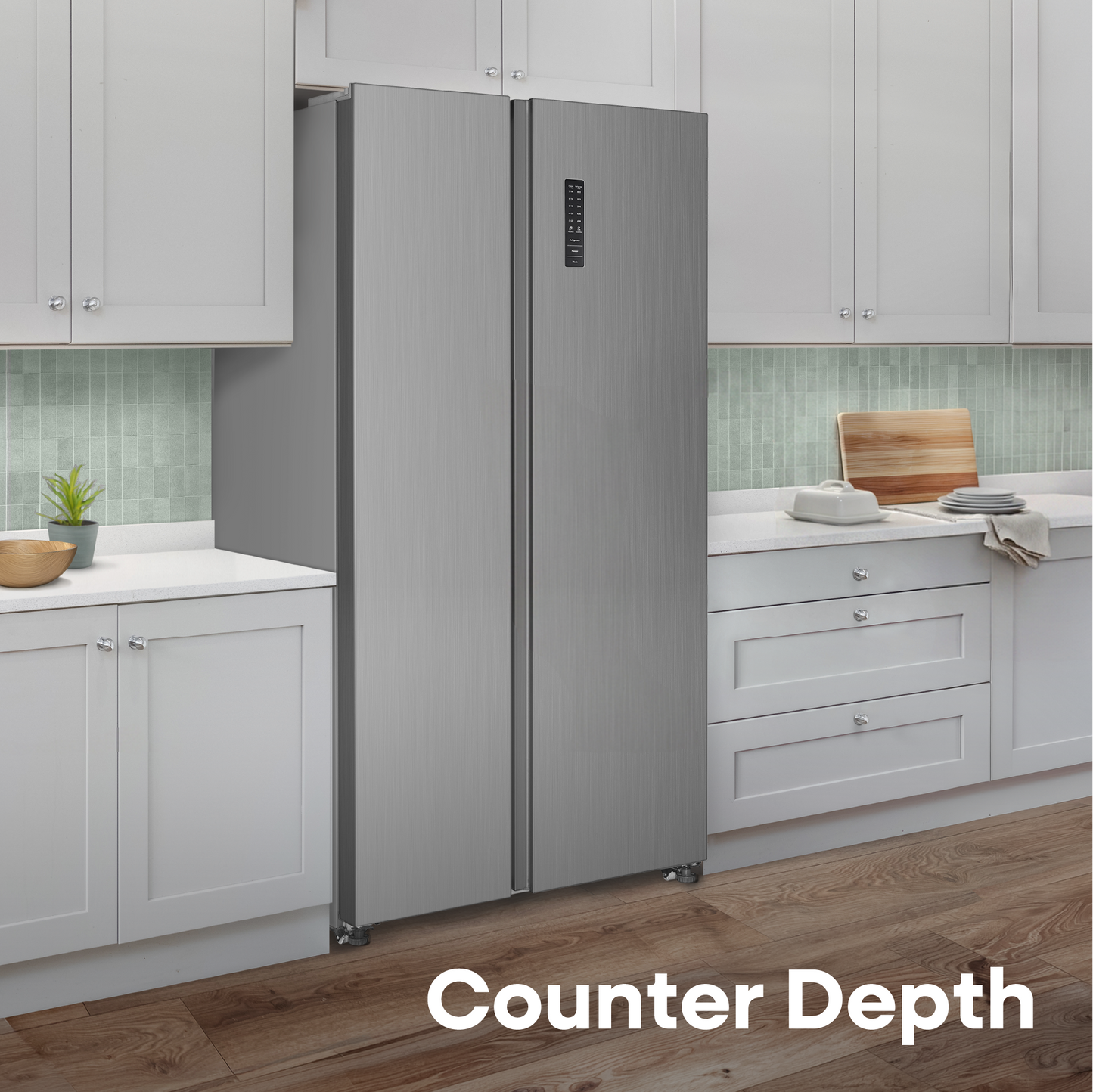 Element 21.4 cu. ft. Side-by-Side Refrigerator – Stainless Steel