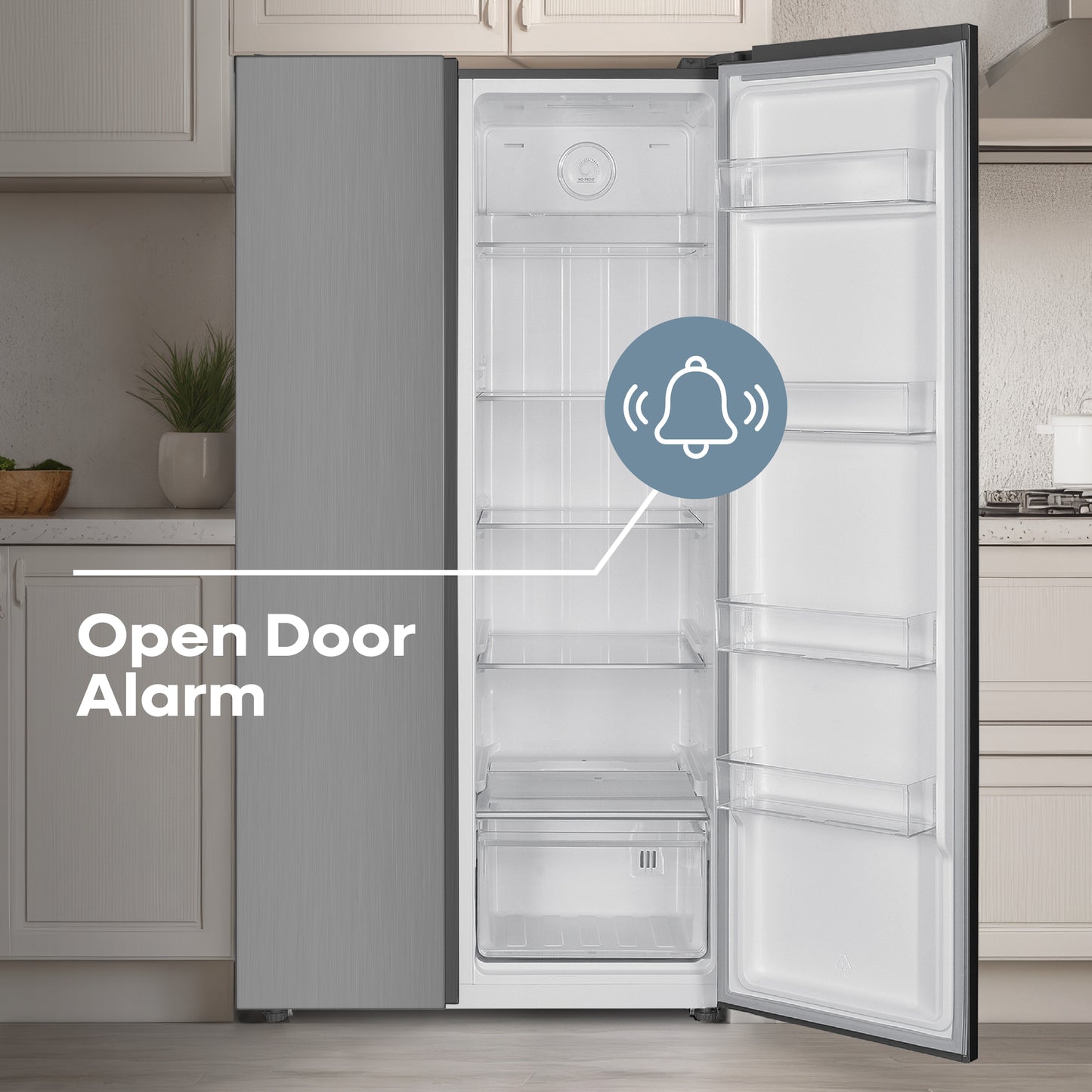 Element 21.4 cu. ft. Side-by-Side Refrigerator – Stainless Steel