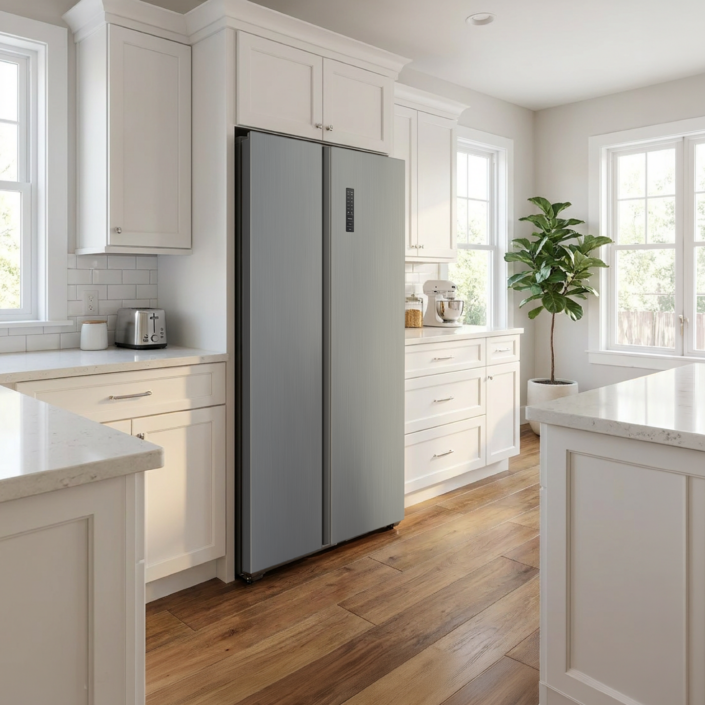 Element 21.4 cu. ft. Side-by-Side Refrigerator – Stainless Steel