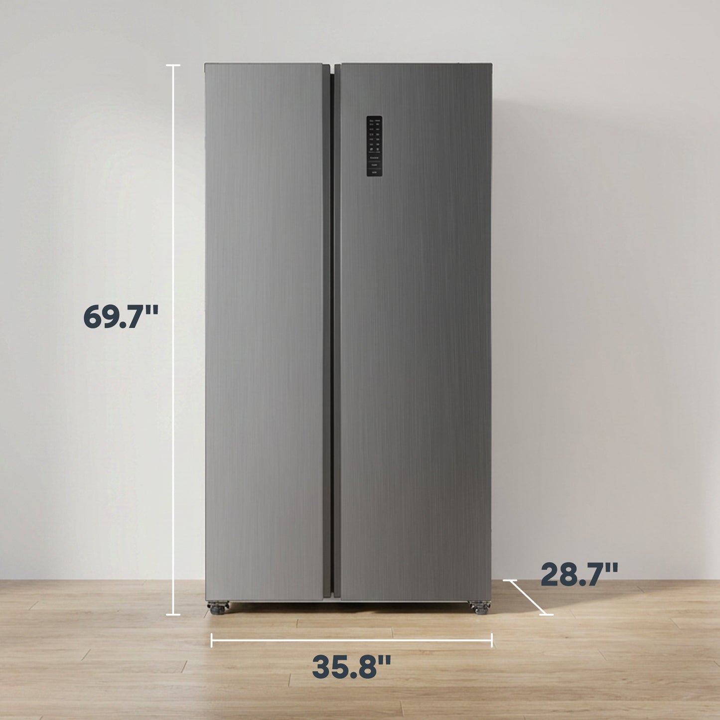 Element 21.4 cu. ft. Side-by-Side Refrigerator – Stainless Steel